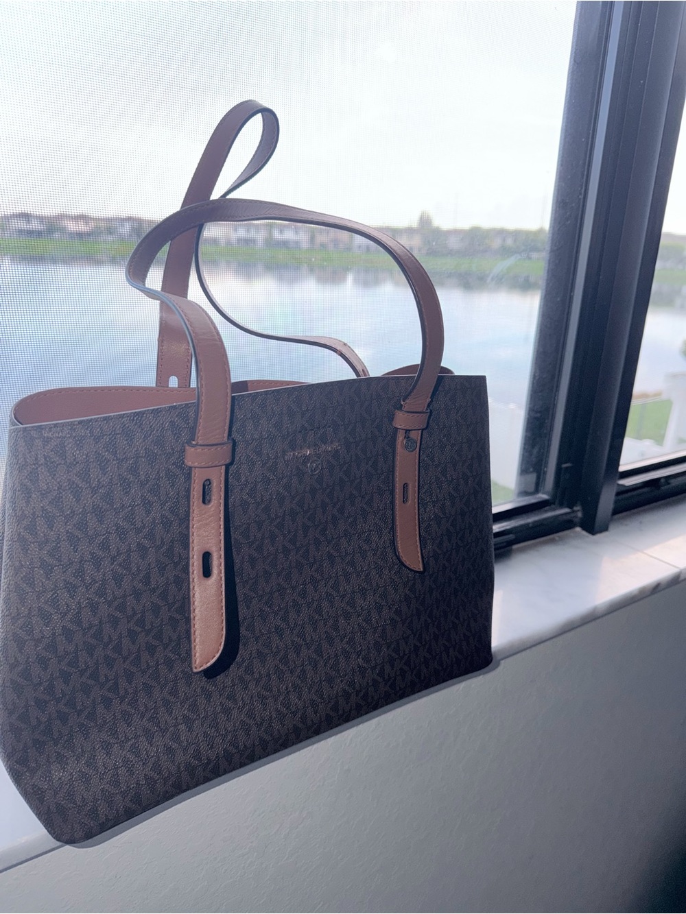 Michael Kors Brown and Tan Signature Tote